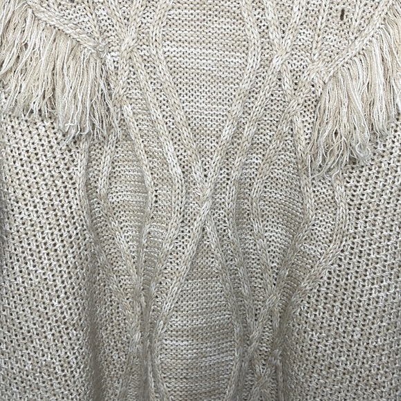 JUNE & HUDSON Sweater with Fringe Detail | Beige | Large - Picture 5 of 9